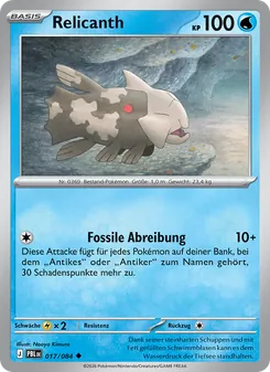 Relicanth, Karte 017 aus Dunkelnacht