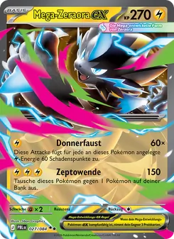 Mega-Zeraora-ex, Karte 027 aus Dunkelnacht