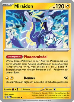 Miraidon, Karte 028 aus Dunkelnacht