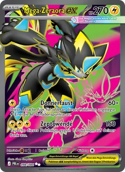 Mega-Zeraora-ex, Karte 098 aus Dunkelnacht