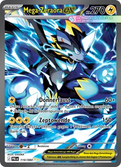 Mega-Zeraora-ex, Karte 114 aus Dunkelnacht