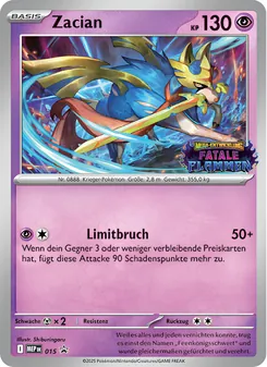 Zacian, Karte 015 aus MEP Black Star Promos