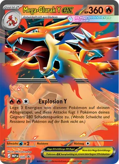 Mega-Glurak Y-ex, Karte 030 aus MEP Black Star Promos