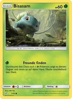 Bisasam, Karte 1 aus Meisterdetektiv Pikachu