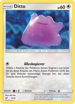Ditto, Karte 17 aus Meisterdetektiv Pikachu