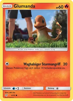 Glumanda, Karte 4 aus Meisterdetektiv Pikachu