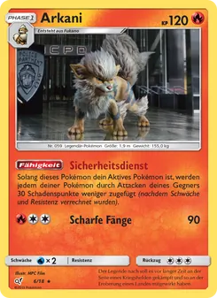 Arkani, Karte 6 aus Meisterdetektiv Pikachu