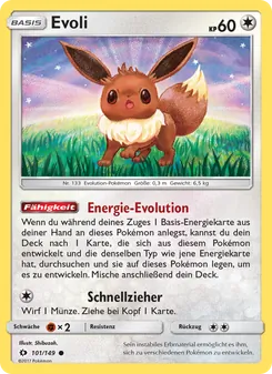 Evoli, Karte 101 aus Sonne & Mond