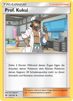 Prof. Kukui, Karte 128 aus Sonne & Mond