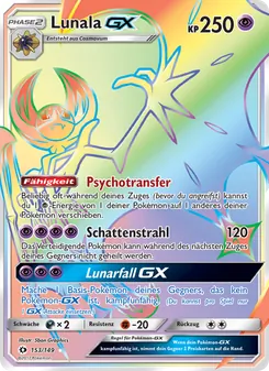 Lunala GX, Karte 153 aus Sonne & Mond