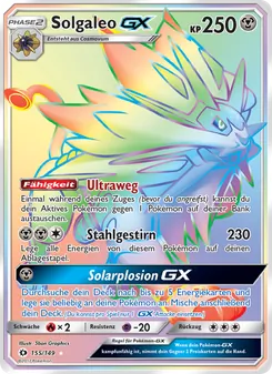 Solgaleo GX, Karte 155 aus Sonne & Mond