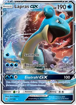 Lapras GX, Karte 35 aus Sonne & Mond