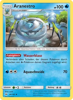 Aranestro, Karte 46 aus Sonne & Mond
