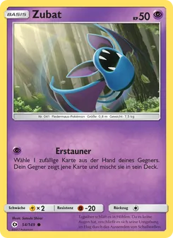 Zubat, Karte 54 aus Sonne & Mond