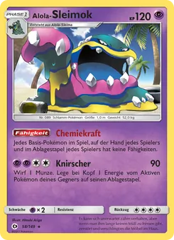 Alola-Sleimok, Karte 58 aus Sonne & Mond