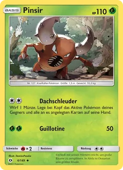 Pinsir, Karte 6 aus Sonne & Mond