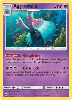 Aggrostella, Karte 63 aus Sonne & Mond