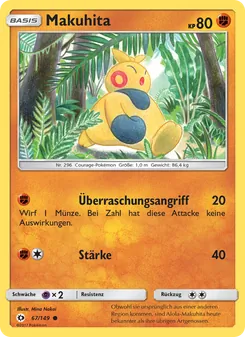 Makuhita, Karte 67 aus Sonne & Mond