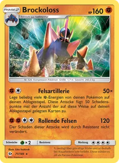 Brockoloss, Karte 71 aus Sonne & Mond