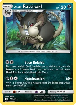 Alola-Rattikarl, Karte 77 aus Sonne & Mond