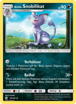 Alola-Snobilikat, Karte 79 aus Sonne & Mond