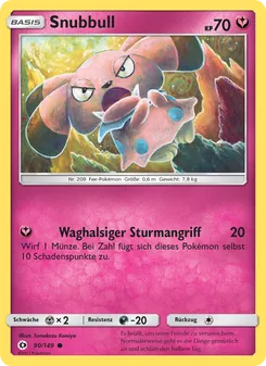 Snubbull, Karte 90 aus Sonne & Mond