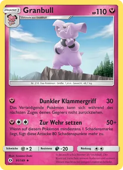 Granbull, Karte 91 aus Sonne & Mond