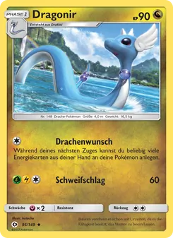 Dragonir, Karte 95 aus Sonne & Mond