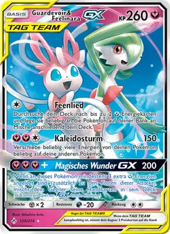 Guardevoir & Feelinara GX, Karte 130 aus Kräfte im Einklang
