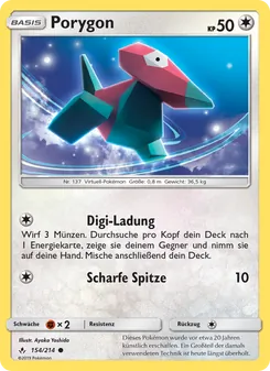Porygon, Karte 154 aus Kräfte im Einklang
