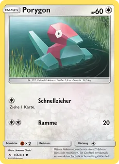 Porygon, Karte 155 aus Kräfte im Einklang