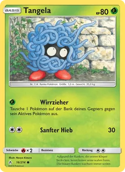 Tangela, Karte 16 aus Kräfte im Einklang