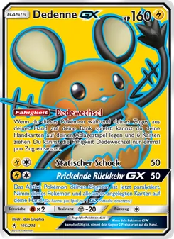 Dedenne GX, Karte 195 aus Kräfte im Einklang