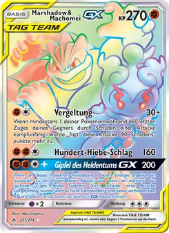 Marshadow & Machomei GX, Karte 221 aus Kräfte im Einklang