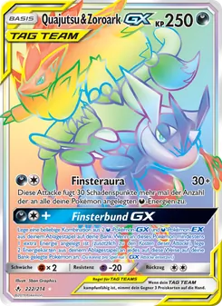 Quajutsu & Zoroark GX, Karte 222 aus Kräfte im Einklang