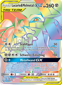 Lucario & Melmetal GX, Karte 224 aus Kräfte im Einklang