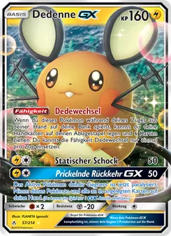Dedenne GX, Karte 57 aus Kräfte im Einklang
