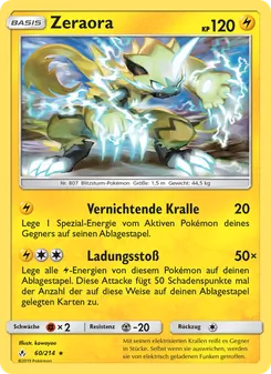 Zeraora, Karte 60 aus Kräfte im Einklang
