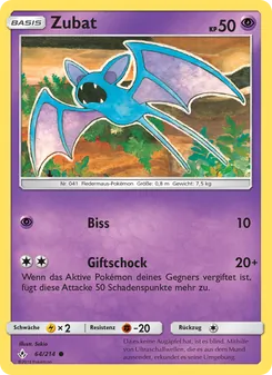 Zubat, Karte 64 aus Kräfte im Einklang