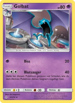 Golbat, Karte 65 aus Kräfte im Einklang