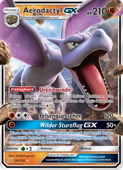 Aerodactyl GX, Karte 106 aus Bund der Gleichgesinnten