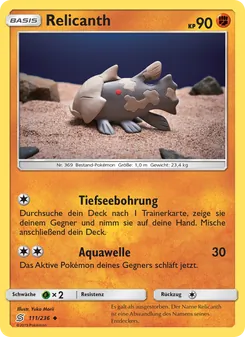 Relicanth, Karte 111 aus Bund der Gleichgesinnten