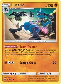 Lucario, Karte 117 aus Bund der Gleichgesinnten