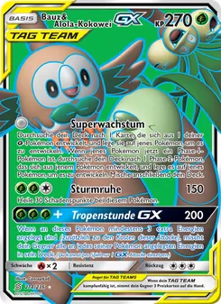 Bauz & Alola-Kokowei GX, Karte 214 aus Bund der Gleichgesinnten