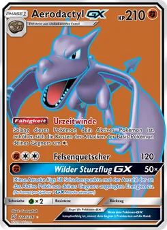 Aerodactyl GX, Karte 224 aus Bund der Gleichgesinnten