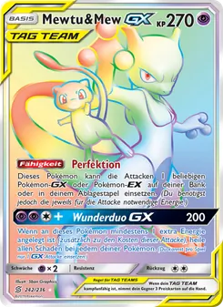 Mewtu & Mew GX, Karte 242 aus Bund der Gleichgesinnten