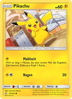 Pikachu, Karte 55 aus Bund der Gleichgesinnten