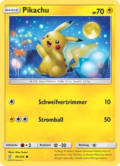 Pikachu, Karte 56 aus Bund der Gleichgesinnten