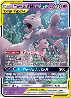 Mewtu & Mew GX, Karte 71 aus Bund der Gleichgesinnten