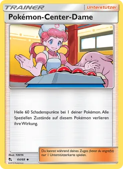 Pokémon-Center-Dame, Karte 64 aus Verborgenes Schicksal